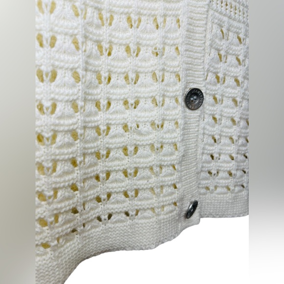 DKNY Off White Womens knit Cardigan size small - Picture 5 of 5